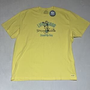 Life is Good Stand Up Guy Paddleboard T Shirt Mens XXL Crewneck Cotton Tee